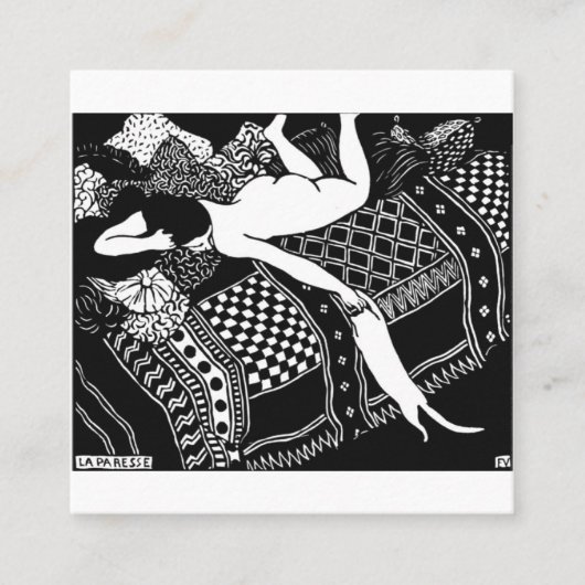 キャットフェリックスバロットンレディーベッドラザリーネスラパレス スクエア名刺 (正面)