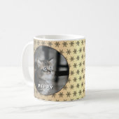 キャットフォトグエレガントレンドメタリッククリスマス コーヒーマグカップ (正面左)