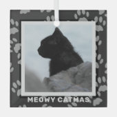 キャットフォトマイキャットマスペットグラスオーナメント ガラスオーナメント (正面)