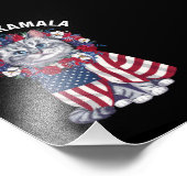 キャットフォーカマラキャットフラワーズアメリカ国旗2024 フォトプリント            (角)