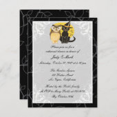 キャットフクロウハロウィーンリハーサルディナー招待状 招待状 (正面/裏面)