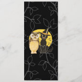 キャットフクロウ結婚ハロウィンのメニューカード メニュー (裏面)