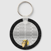 キャットフクロウ結婚ハロウィーンのキーチェーン キーホルダー (正面)