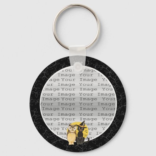 キャットフクロウ結婚ハロウィーンのキーチェーン キーホルダー (正面)