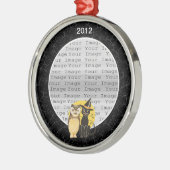 キャットフクロハロウィン結婚オーナメント メタルオーナメント (左)