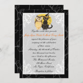 キャットフクロールハロウィン結婚式招待状 招待状 (正面/裏面)