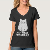 キャットフラフのまわりにとユーモアのおもしろいミームの男性 Tシャツ (正面)