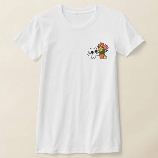 キャットフラワーシャツ[CC-CatCow] Tシャツ (レイダウン)