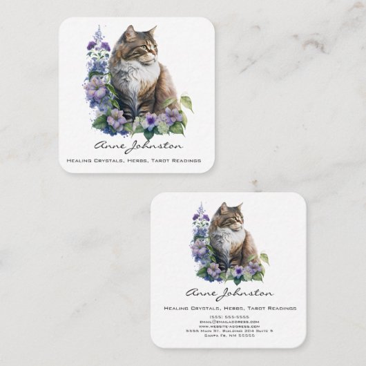 キャットフラワーズスクウェア スクエア名刺 (正面/裏面)