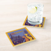 キャットフランシスコ ガラスコースター (アングル)