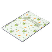 キャットフロスマッチャグリーンティーパターン ノートブック (左側)
