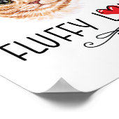 キャットフワフラヴ子猫ミウポートレート ポスター (角)