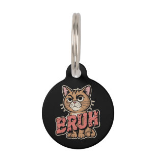 キャットブおもしろいルミームグラフィックユーモア猫好きギフト ペット　ネームタグ