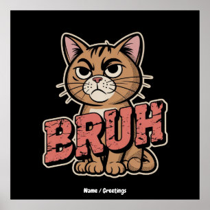 キャットブおもしろいルミームグラフィックユーモア猫好きギフト ポスター