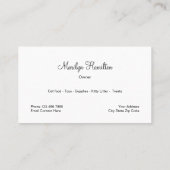 キャットブティックリテールまたはウェブサイト 名刺 (裏面)