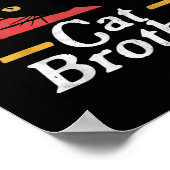 キャットブラザーヴィンテージスタイルレトロギフト猫好き ポスター (角)