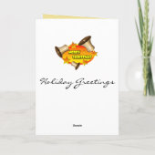 キャットブラックおもしろいと金ゴールドクリスマス シーズンカード (裏面)