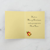 キャットブラックおもしろいと金ゴールドクリスマス シーズンカード (内部)