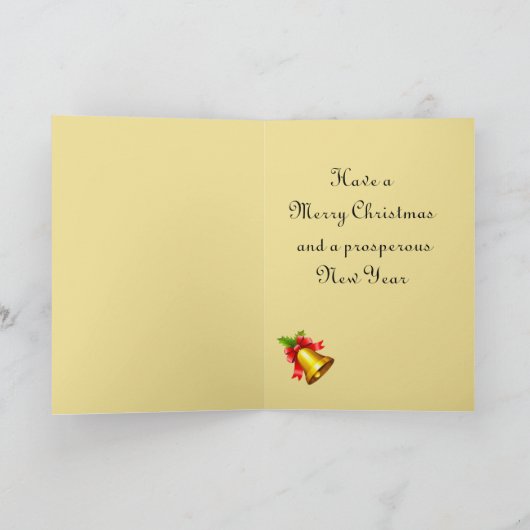 キャットブラックおもしろいと金ゴールドクリスマス シーズンカード (内部)