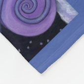 キャットブルーキャリッジ冬フクロウ白い鹿かわいい フリースブランケット (角)