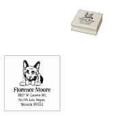 キャットブルーロシアの差出人住所 ラバースタンプ (押印)