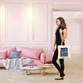 キャットブルー名前をカスタムする芸術的万華鏡のように千変万化するパターンかわいい トートバッグ