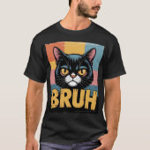 キャットブルー 🐱 – 笑える猫のミームデザイン Tシャツ (正面)
