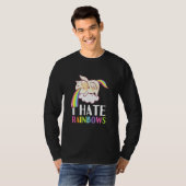 キャットプケ虹の嘔吐私は虹のかわいい嫌い Tシャツ (正面フル)