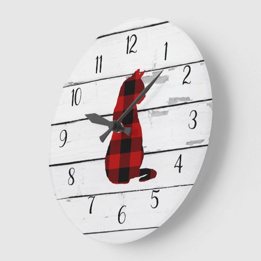 キャットプレイド素朴シープラップファームハウスデコール ラージ壁時計 (傾斜)