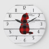 キャットプレイド素朴シープラップファームハウスデコール ラージ壁時計 (正面)