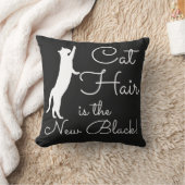 キャットヘアザニューブラックおもしろい装飾用クッション クッション (ブランケット)