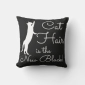 キャットヘアザニューブラックおもしろい装飾用クッション クッション (正面)