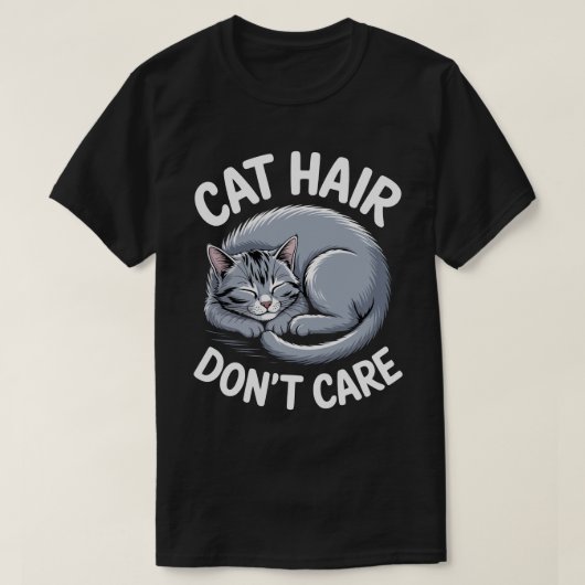 キャットヘア・ドントケアTシャツ Tシャツ (デザイン正面)