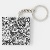 キャットヘッドパターン キーホルダー (裏面)