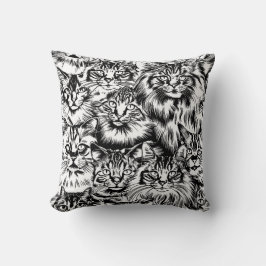 キャットヘッドパターン クッション