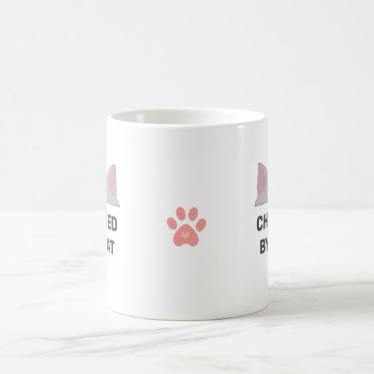 キャットヘッドパーソナライズされたとキャットおもしろい引用文 コーヒーマグカップ (中央)