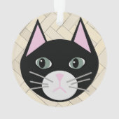 キャットヘリンボーンベージュ オーナメント (裏面)