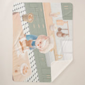 キャットベイカーベビーコージーモーニングパニング シェルパブランケット (正面)