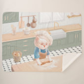 キャットベイカーベビーコージーモーニングパニング シェルパブランケット (正面(横))