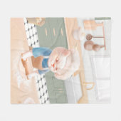 キャットベイカーベビーコージーモーニングパニング フリースブランケット (正面(横))