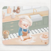 キャットベイカーベビーコージーモーニングパニング マウスパッド (正面)