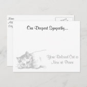 キャットベテリアンリア悔やみや弔慰 ポストカード (正面/裏面)