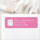 キャットベビーシャワー子猫ピンク ラベル (インサイチュ)