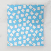 キャットベビーシャワー子猫ブルー プレイスカード (内部開封)