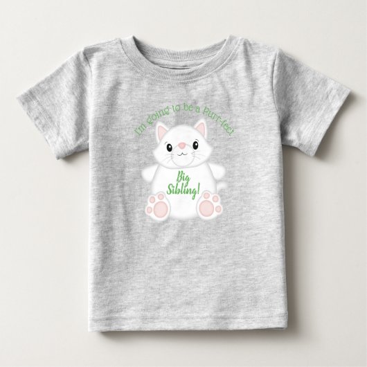 キャットベビーシャワー子猫 ベビーTシャツ (正面)
