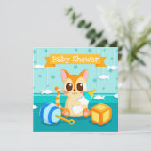 キャットベビーシャワー招待状 シーズンカード (スタンド正面)