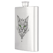 キャットペットアニマル自然イラストレーションアートタトゥー フラスク (左)