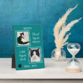 キャットペット恋しく思記念写真の玉 フォトプラーク (側面)