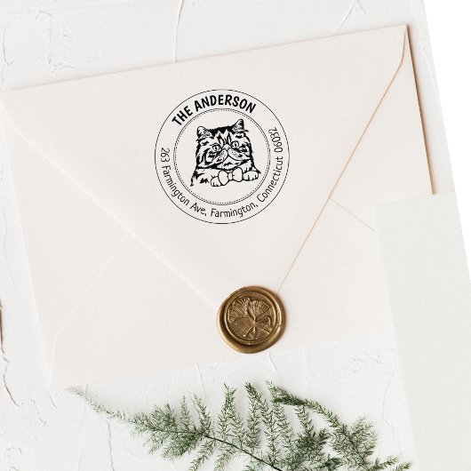 キャットペルシャファミリー差出人住所 ラバースタンプ