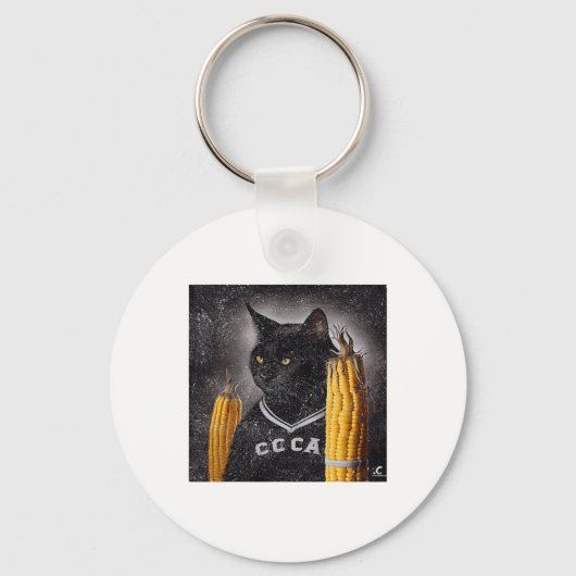 キャットホッケーコーン キーホルダー (正面)